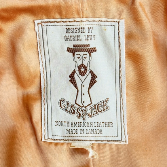 Vintage 1970s Gassy Jack by Gabriel Levy Caramel Leather Trench Coat - Picture 3 of 10